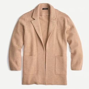 Jcrew Sophie open front sweater blazer in khaki